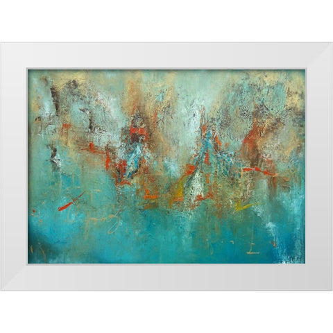 Stroll White Modern Wood Framed Art Print by Herrera, Leticia