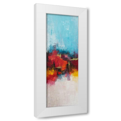 Burning 1 White Modern Wood Framed Art Print by Herrera, Leticia
