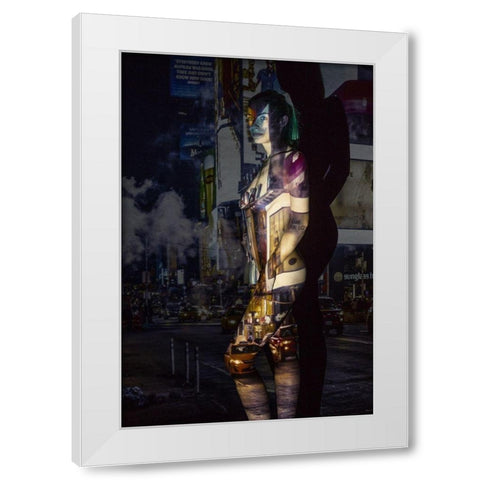 Projector City White Modern Wood Framed Art Print by Unkelbach, Frank
