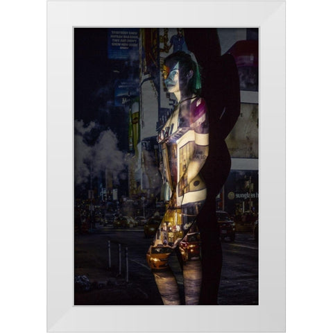 Projector City White Modern Wood Framed Art Print by Unkelbach, Frank