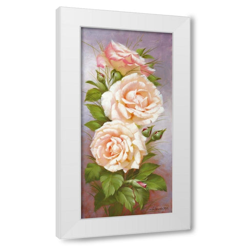 Spring Beauty I White Modern Wood Framed Art Print by Dvoretskiy, Petrovich