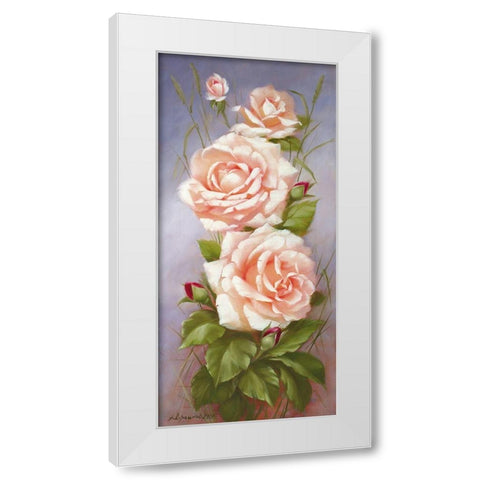 Spring Beauty II White Modern Wood Framed Art Print by Dvoretskiy, Petrovich