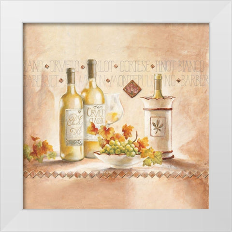 Pinot Bianco White Modern Wood Framed Art Print by Ancilotti, Claudia