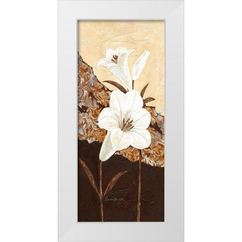 White Oriental Lilies White Modern Wood Framed Art Print by Ancilotti, Claudia