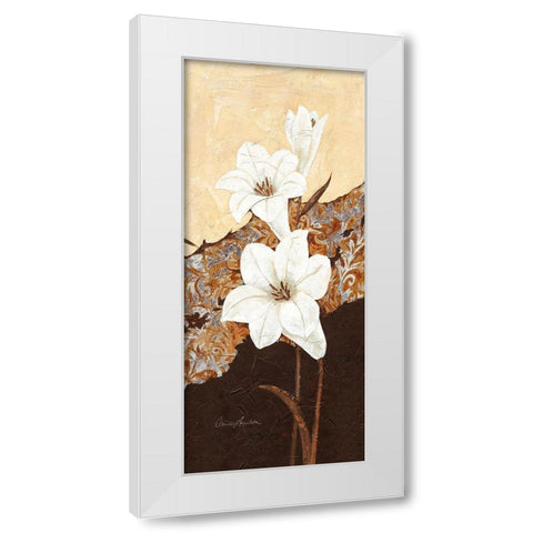 White Oriental Lilies II White Modern Wood Framed Art Print by Ancilotti, Claudia