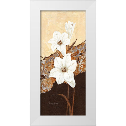 White Oriental Lilies II White Modern Wood Framed Art Print by Ancilotti, Claudia