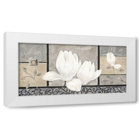 Baroque Magnolia White Modern Wood Framed Art Print by Ancilotti, Claudia