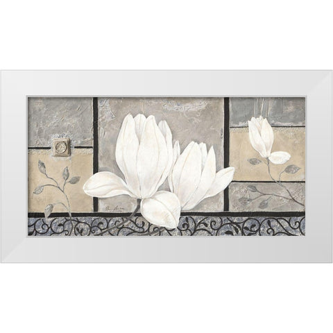 Baroque Magnolia White Modern Wood Framed Art Print by Ancilotti, Claudia