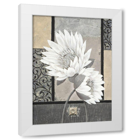 White Waterlily White Modern Wood Framed Art Print by Ancilotti, Claudia