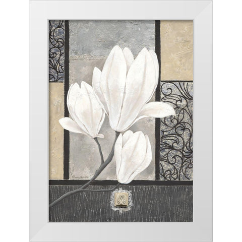 White Magnolia White Modern Wood Framed Art Print by Ancilotti, Claudia