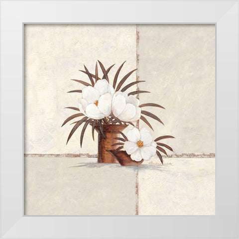 Full Bloom White Modern Wood Framed Art Print by Ancilotti, Claudia