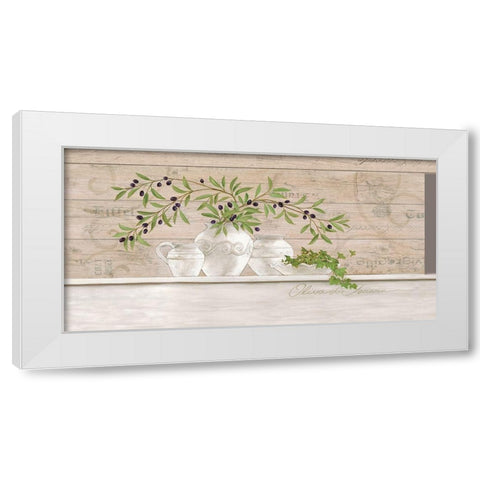 Oliva di Toscana White Modern Wood Framed Art Print by Ancilotti, Claudia