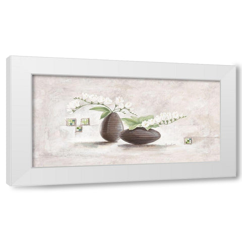 Cassic Green White Modern Wood Framed Art Print by Ancilotti, Claudia