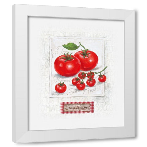 Sweet Sunny Tomatoes White Modern Wood Framed Art Print by Ancilotti, Claudia