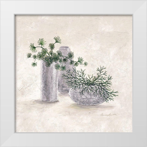 La Planta Verde White Modern Wood Framed Art Print by Ancilotti, Claudia