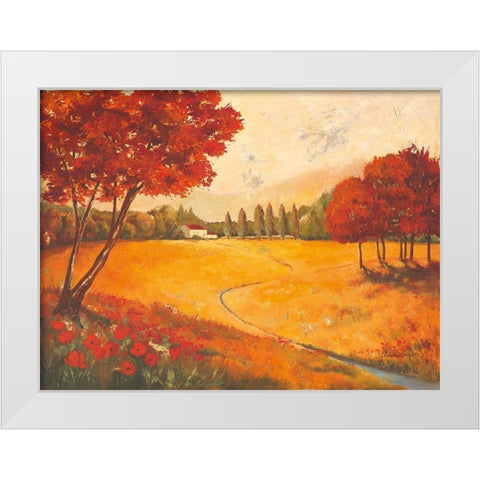 Indian Summer White Modern Wood Framed Art Print by Ancilotti, Claudia