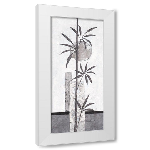 Silver Bamboo I White Modern Wood Framed Art Print by Ancilotti, Claudia