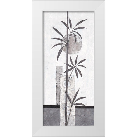Silver Bamboo I White Modern Wood Framed Art Print by Ancilotti, Claudia