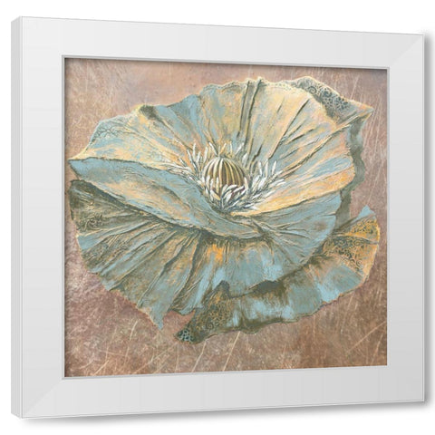 Blue Flower I White Modern Wood Framed Art Print by Withaar, Rian