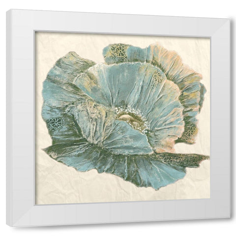 Sapphire Bloom II White Modern Wood Framed Art Print by Withaar, Rian
