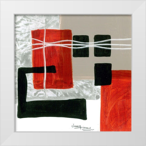 Construction Zone 1 White Modern Wood Framed Art Print by Kikani, Umang