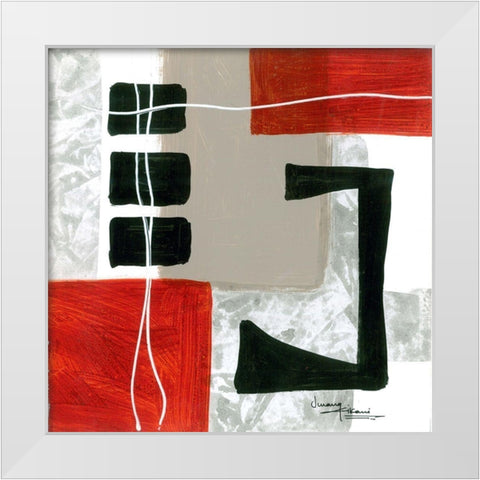 Construction Zone 4 White Modern Wood Framed Art Print by Kikani, Umang