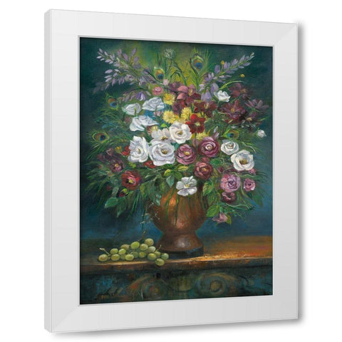 Flower Bouquet 2 White Modern Wood Framed Art Print by Withaar, Rian