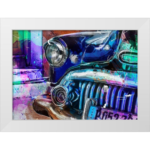 Cuba White Modern Wood Framed Art Print by Henk van Gog