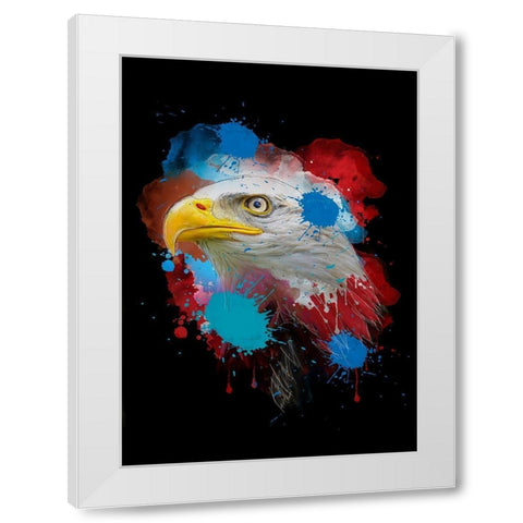 Eagle White Modern Wood Framed Art Print by Henk van Gog