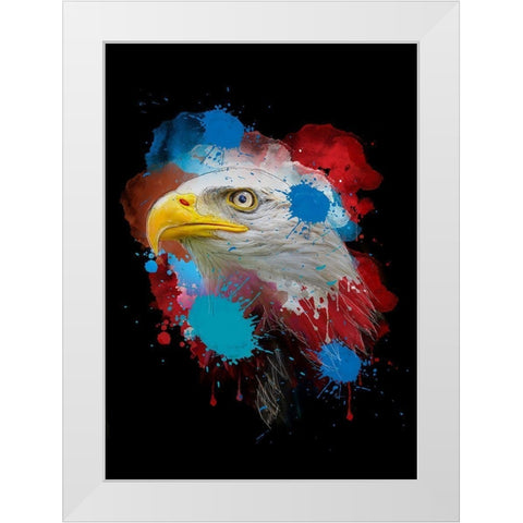 Eagle White Modern Wood Framed Art Print by Henk van Gog