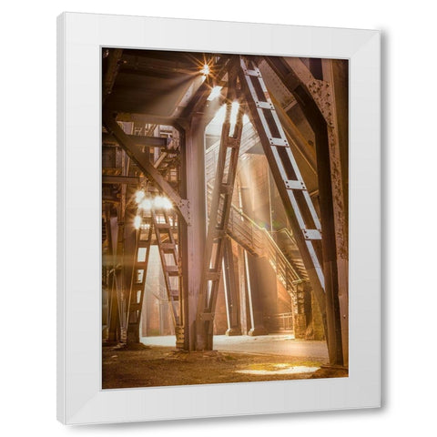 Factory 1 White Modern Wood Framed Art Print by Henk van Gog