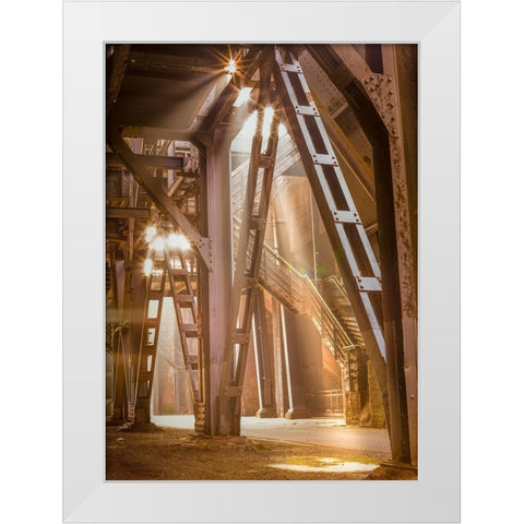 Factory 1 White Modern Wood Framed Art Print by Henk van Gog