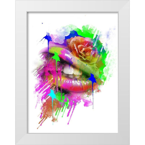 Lioneye White Modern Wood Framed Art Print by Henk van Gog