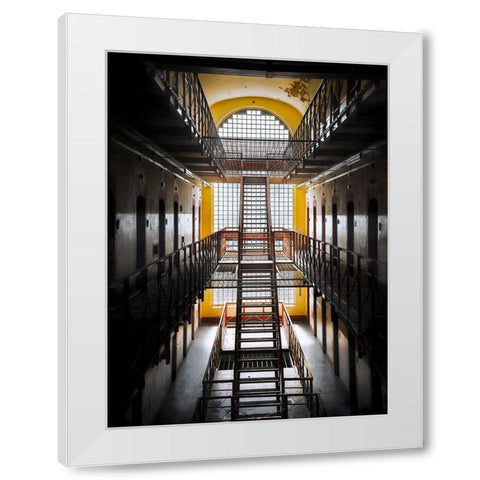 Prison 1 White Modern Wood Framed Art Print by Henk van Gog