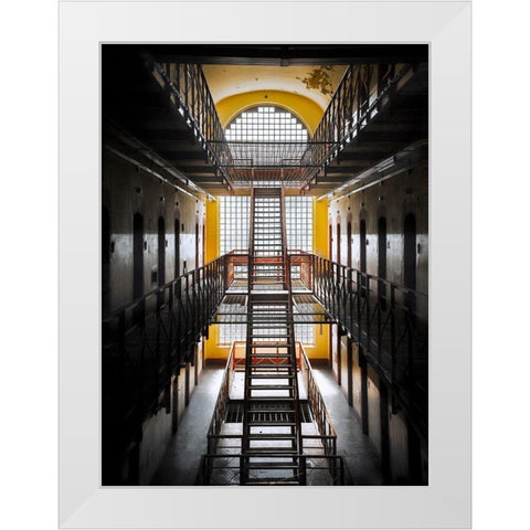 Prison 1 White Modern Wood Framed Art Print by Henk van Gog