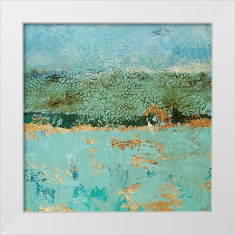 Golden Horizon 1 White Modern Wood Framed Art Print by Holzner, Renate