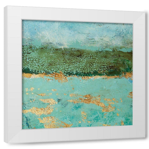 Golden Horizon 2 White Modern Wood Framed Art Print by Holzner, Renate