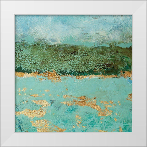 Golden Horizon 2 White Modern Wood Framed Art Print by Holzner, Renate