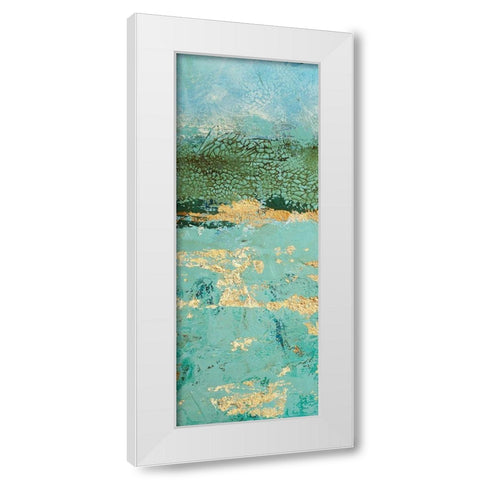 Golden Horizon 3 White Modern Wood Framed Art Print by Holzner, Renate