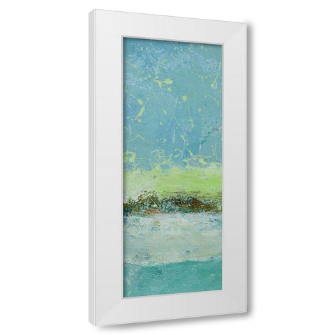 Green Horizon 2 White Modern Wood Framed Art Print by Holzner, Renate