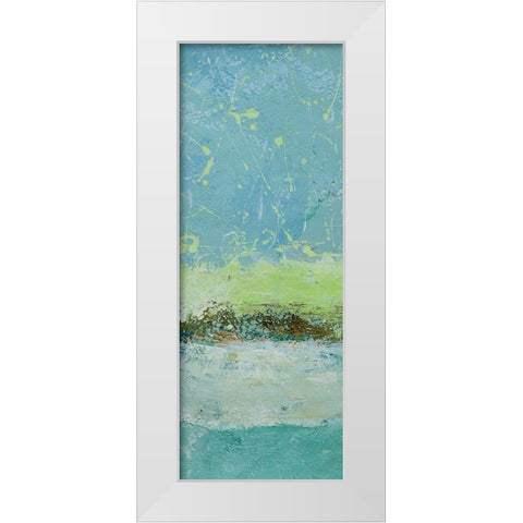 Green Horizon 2 White Modern Wood Framed Art Print by Holzner, Renate