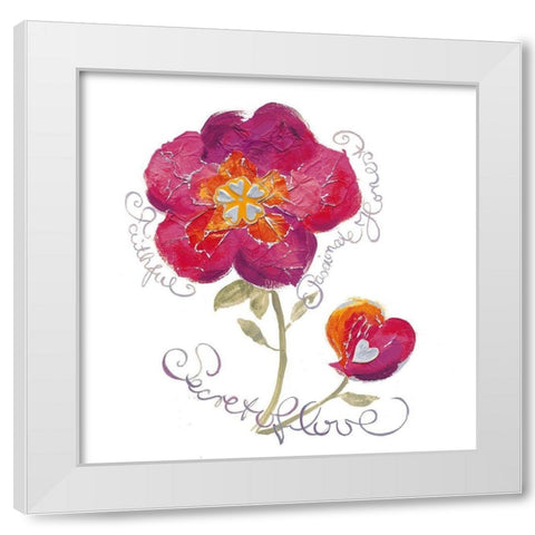 Secrets of Love White Modern Wood Framed Art Print by Holzner, Renate