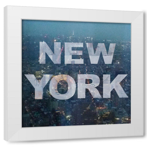 New York Collage 2 White Modern Wood Framed Art Print by Holzner, Renate