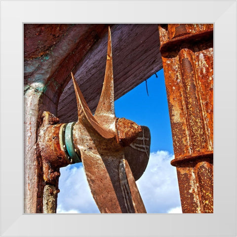 OLD TURBINE II White Modern Wood Framed Art Print by Fossey, George