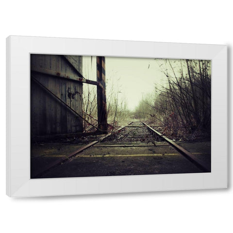 TRAINRAIL White Modern Wood Framed Art Print by Carlier, Dick