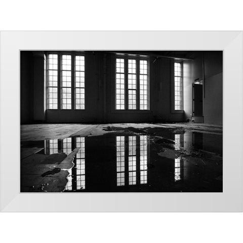 RUN-DOWN BUILDINGS IV White Modern Wood Framed Art Print by Carlier, Dick