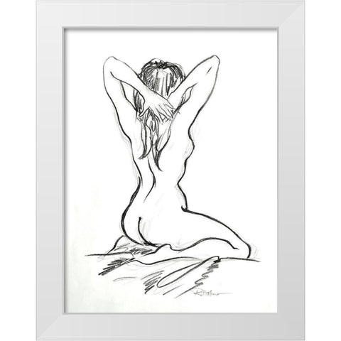 Esmeralda White Modern Wood Framed Art Print by Holzner, Renate