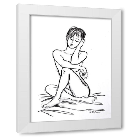 Sunny White Modern Wood Framed Art Print by Holzner, Renate