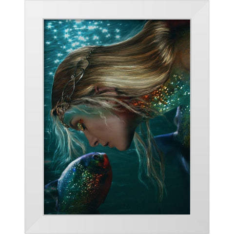 Confidence White Modern Wood Framed Art Print by Babette