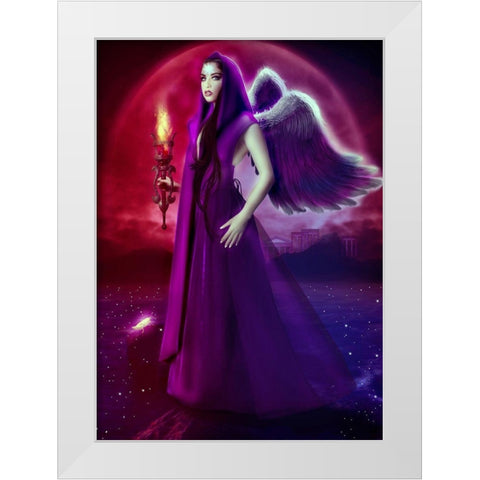 EOS White Modern Wood Framed Art Print by Babette